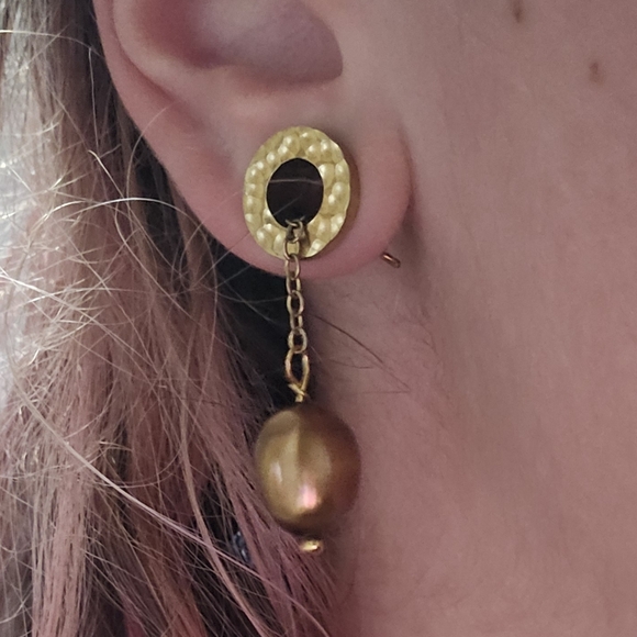 freshwater pearl drop earring - Picture 2 of 2